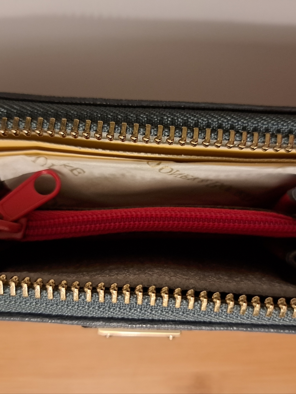 🔥Dooney & Bourkey Large Saffiano Leather Zip Around Credit Card Case, Graphite - Picture 13 of 15
